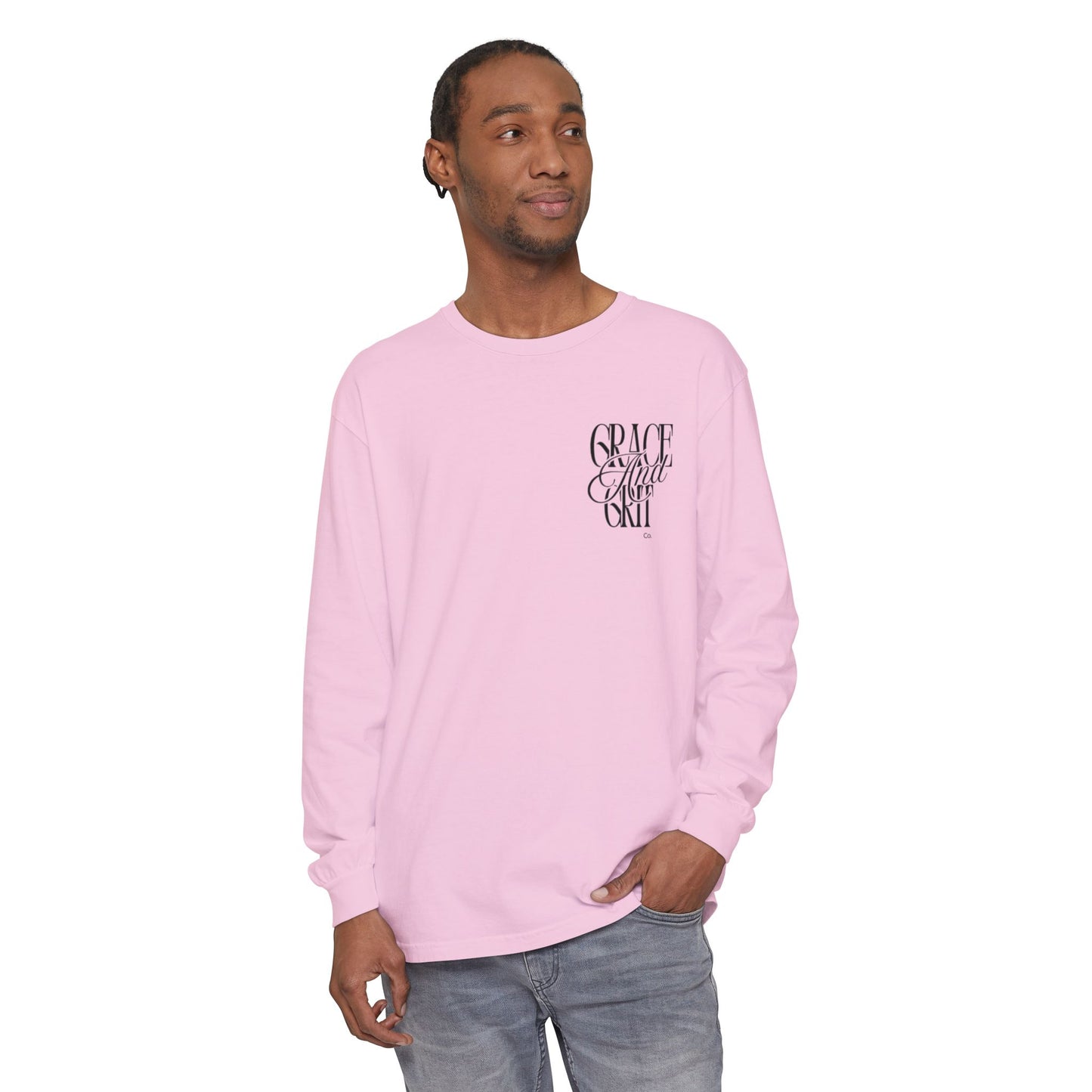 Long Sleeve T-Shirt Grace and Grit Logo Mom Humour
