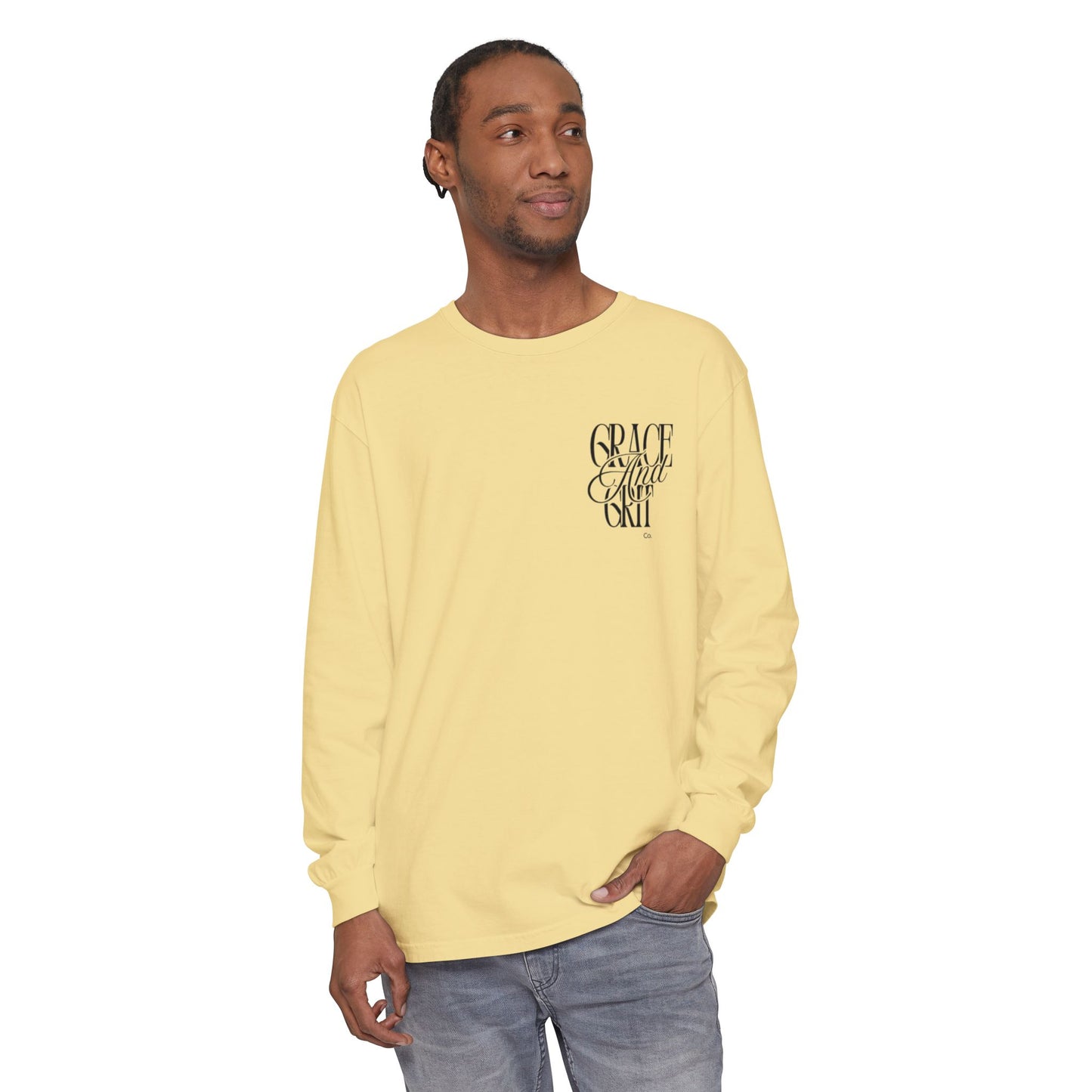 Long Sleeve T-Shirt Grace and Grit Logo Mom Humour