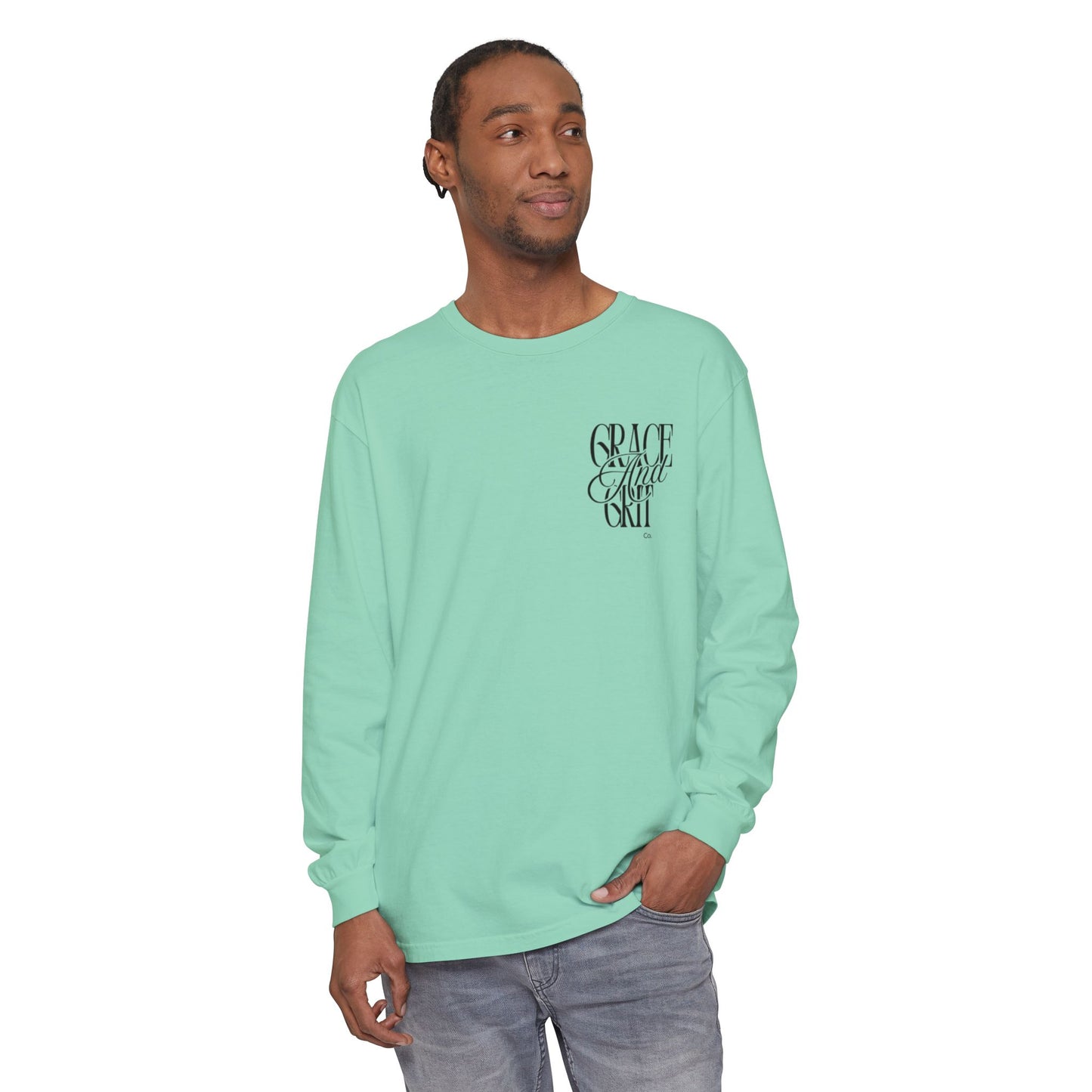 Long Sleeve T-Shirt Grace and Grit Logo Mom Humour