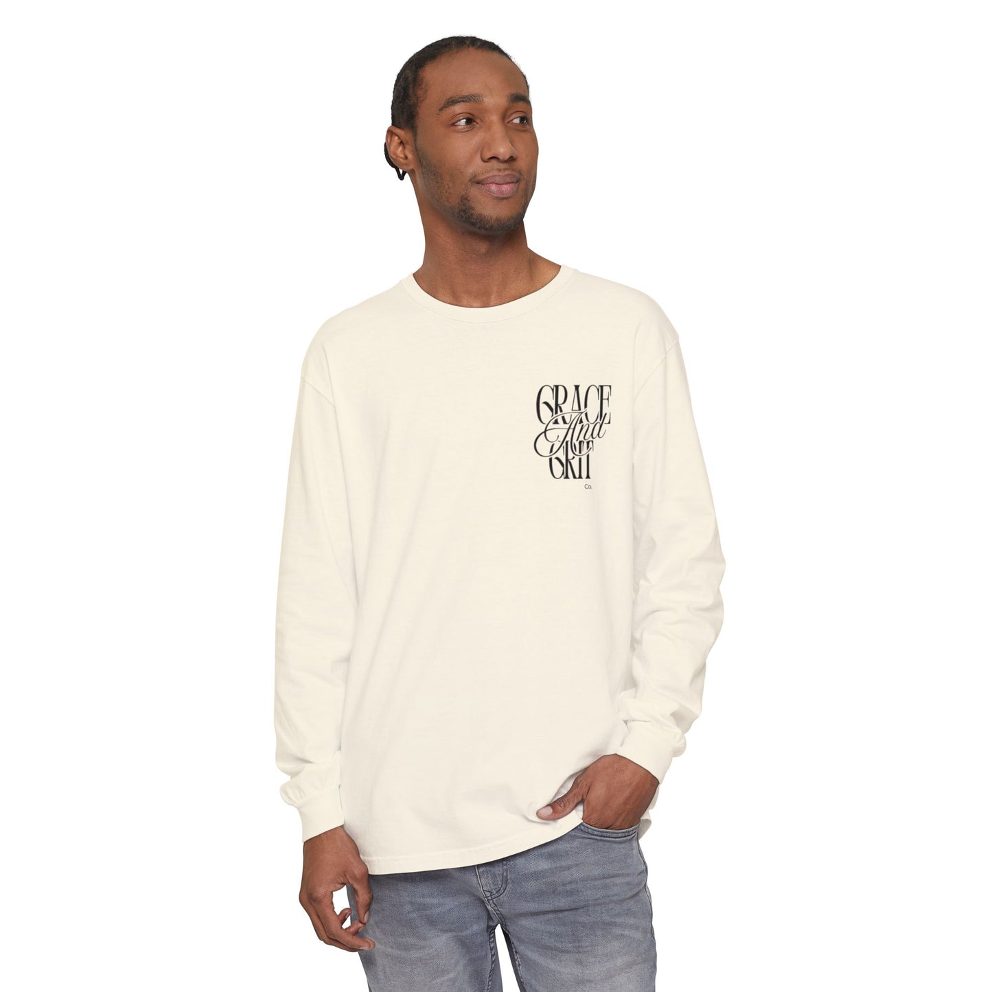 Long Sleeve T-Shirt Grace and Grit Logo Mom Humour