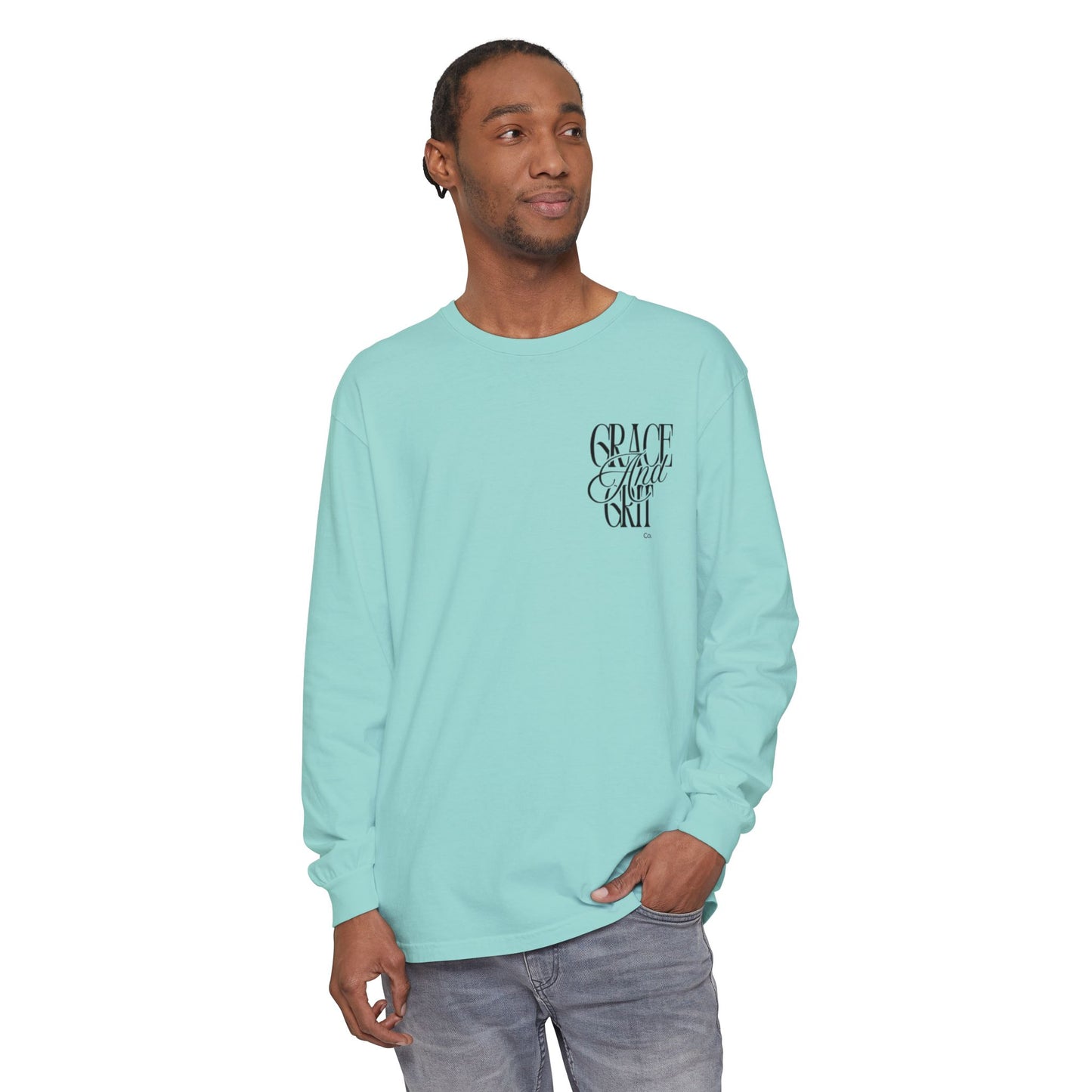 Long Sleeve T-Shirt Grace and Grit Logo Mom Humour