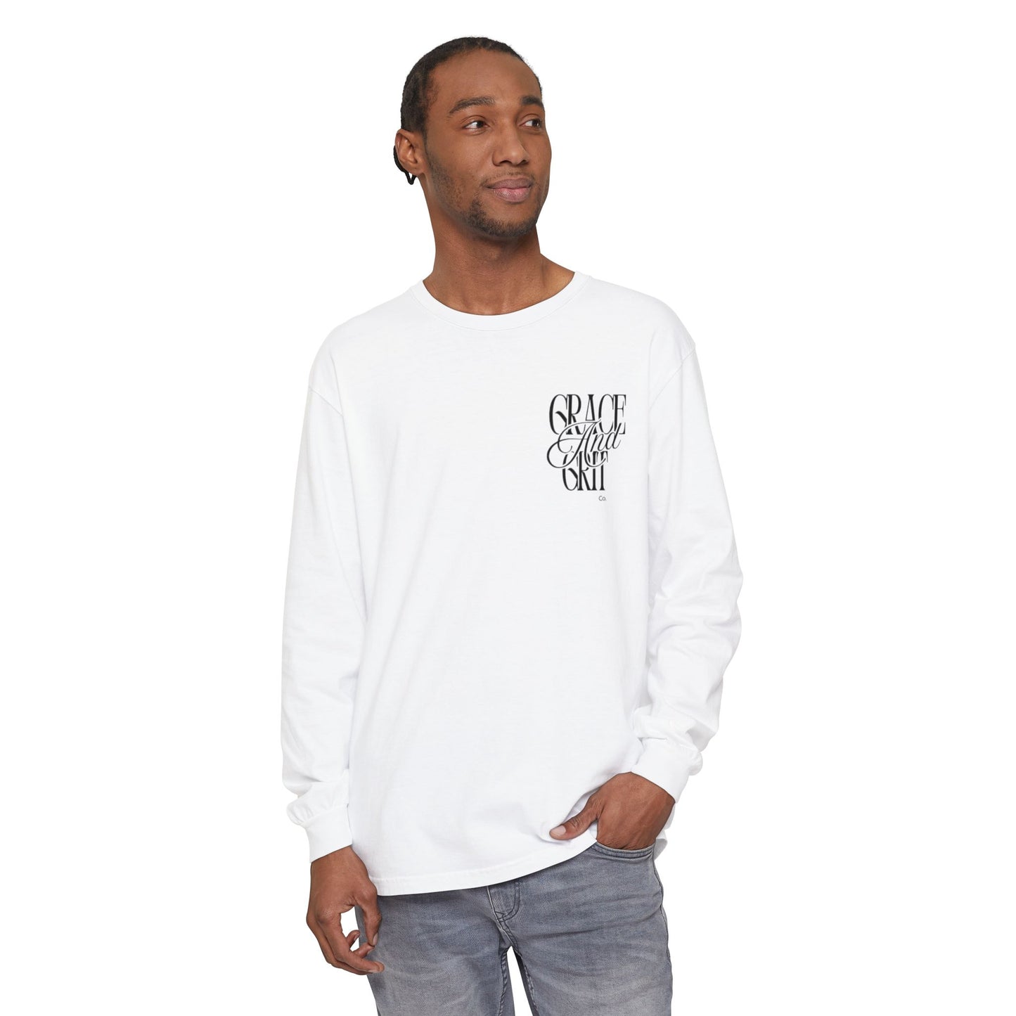 Long Sleeve T-Shirt Grace and Grit Logo Mom Humour